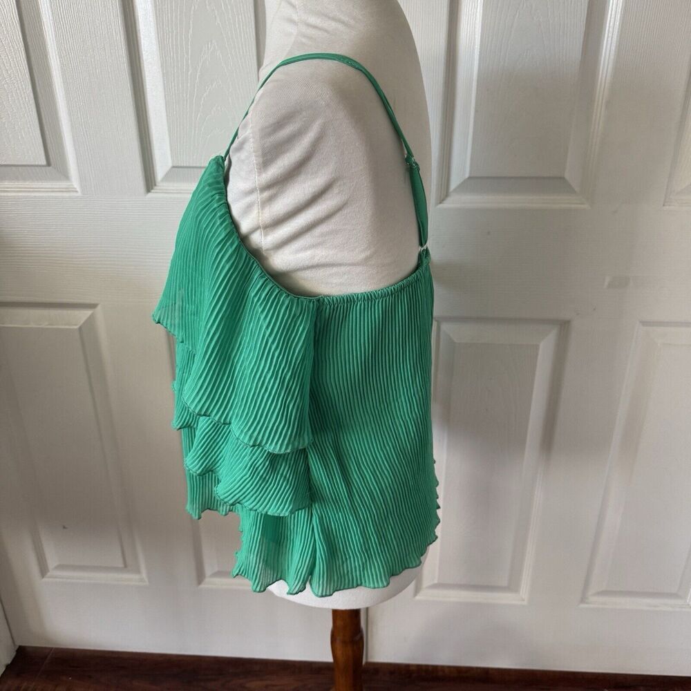 NOBO Jr Womens Tiered Tank Top XL 15-17 Green Bra Boho Y2K Fairycore Boho Retro - Picture 5 of 14